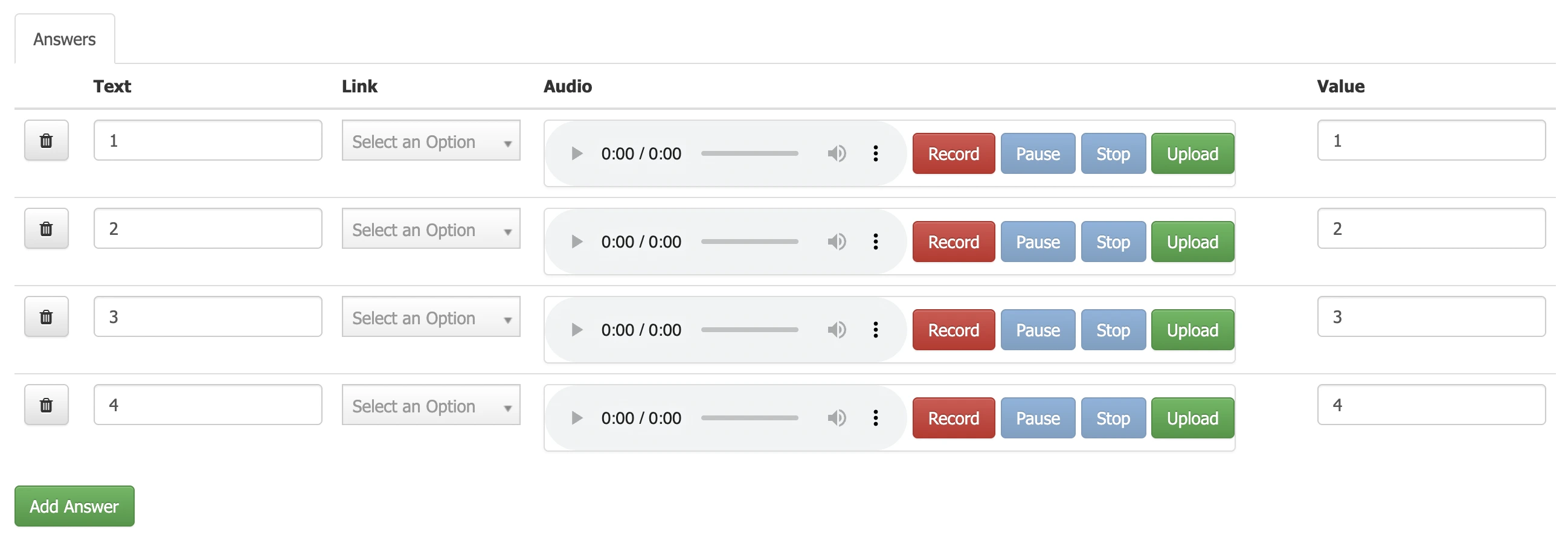 Add survey node responses
