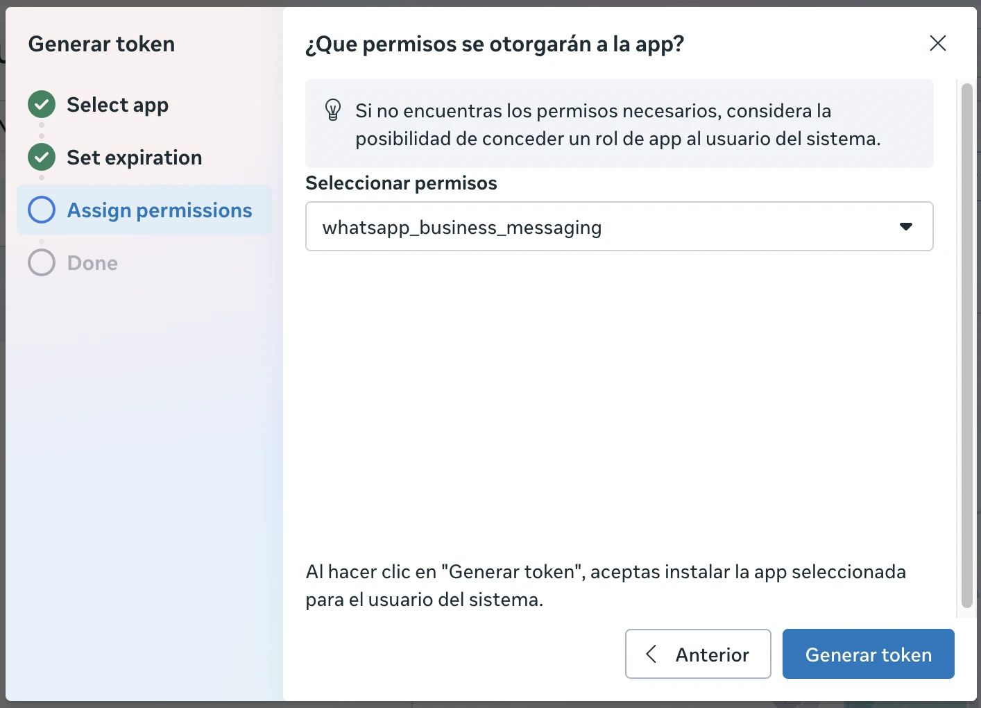 Assign token permissions