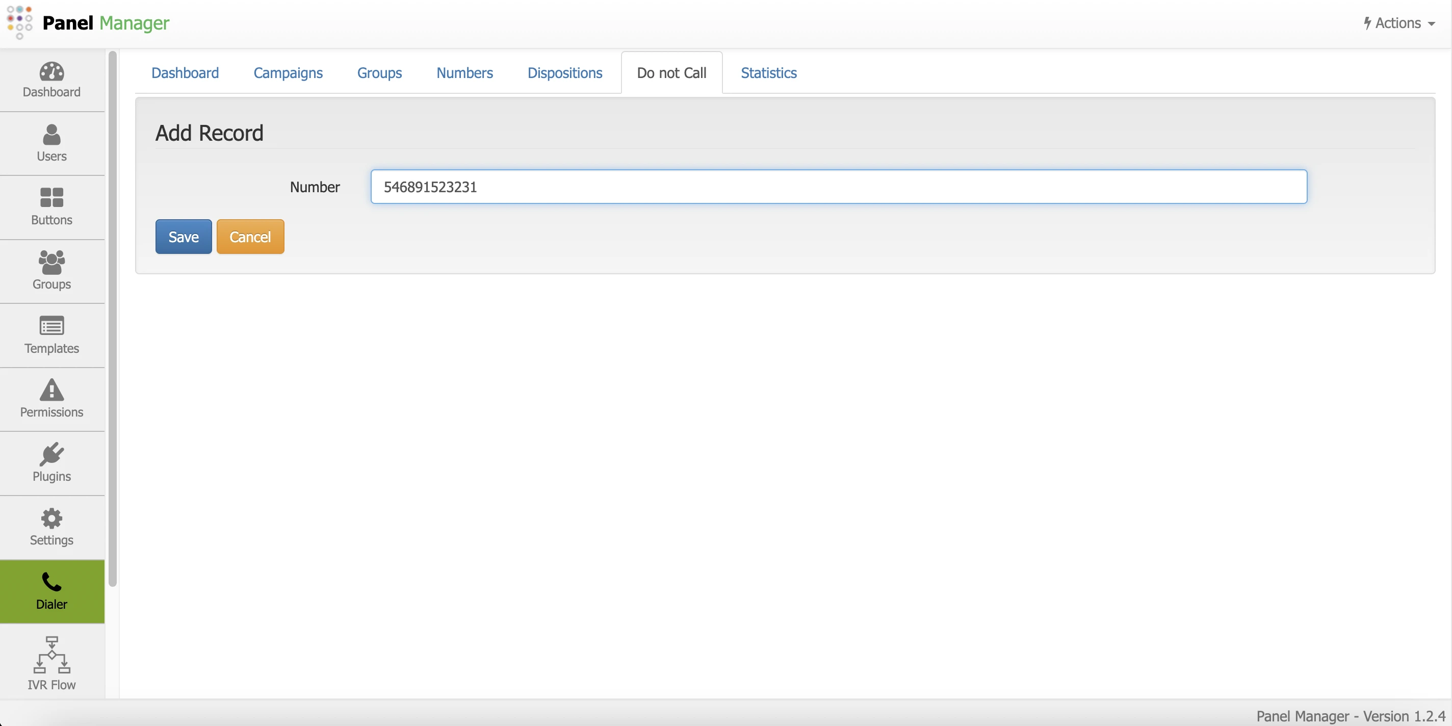 Do Not Call Number Management