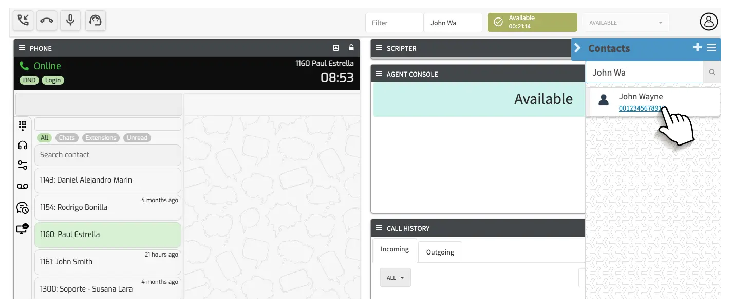 Click-to-call example
