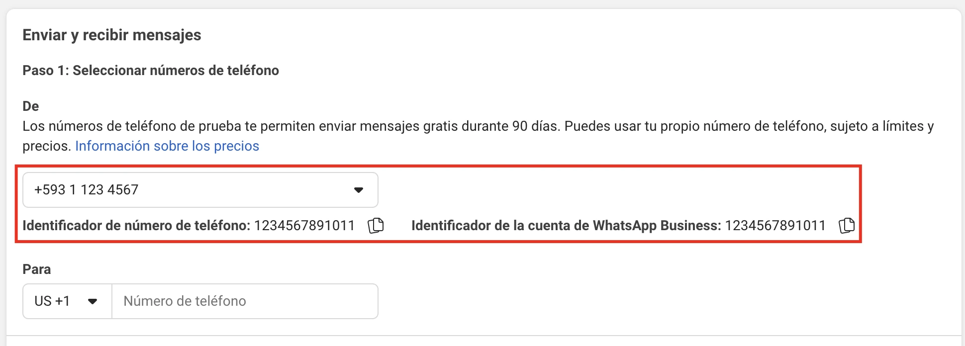 WhatsApp API Number Identifiers