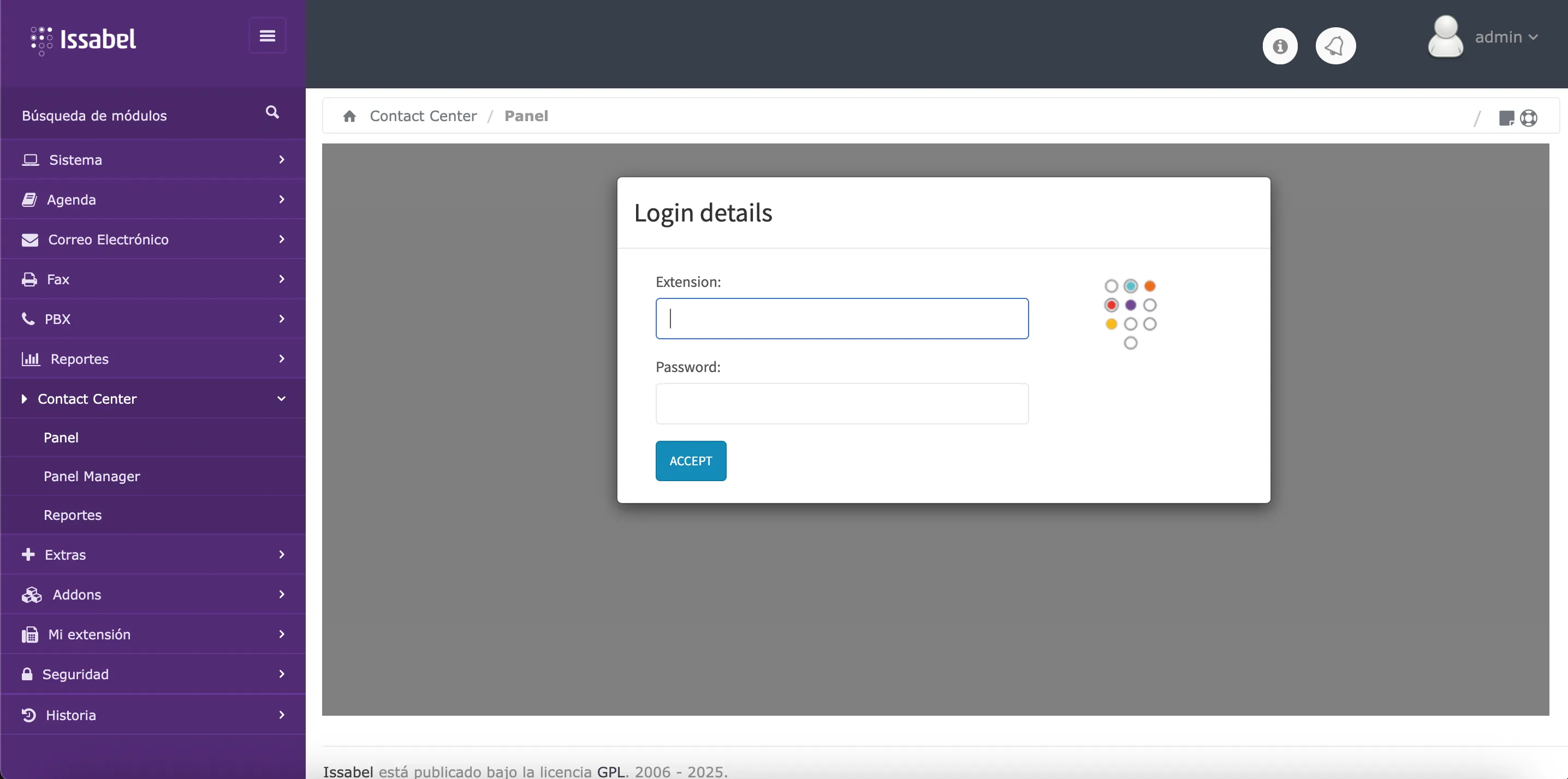 Conexión exitosa panel de operador FOP2