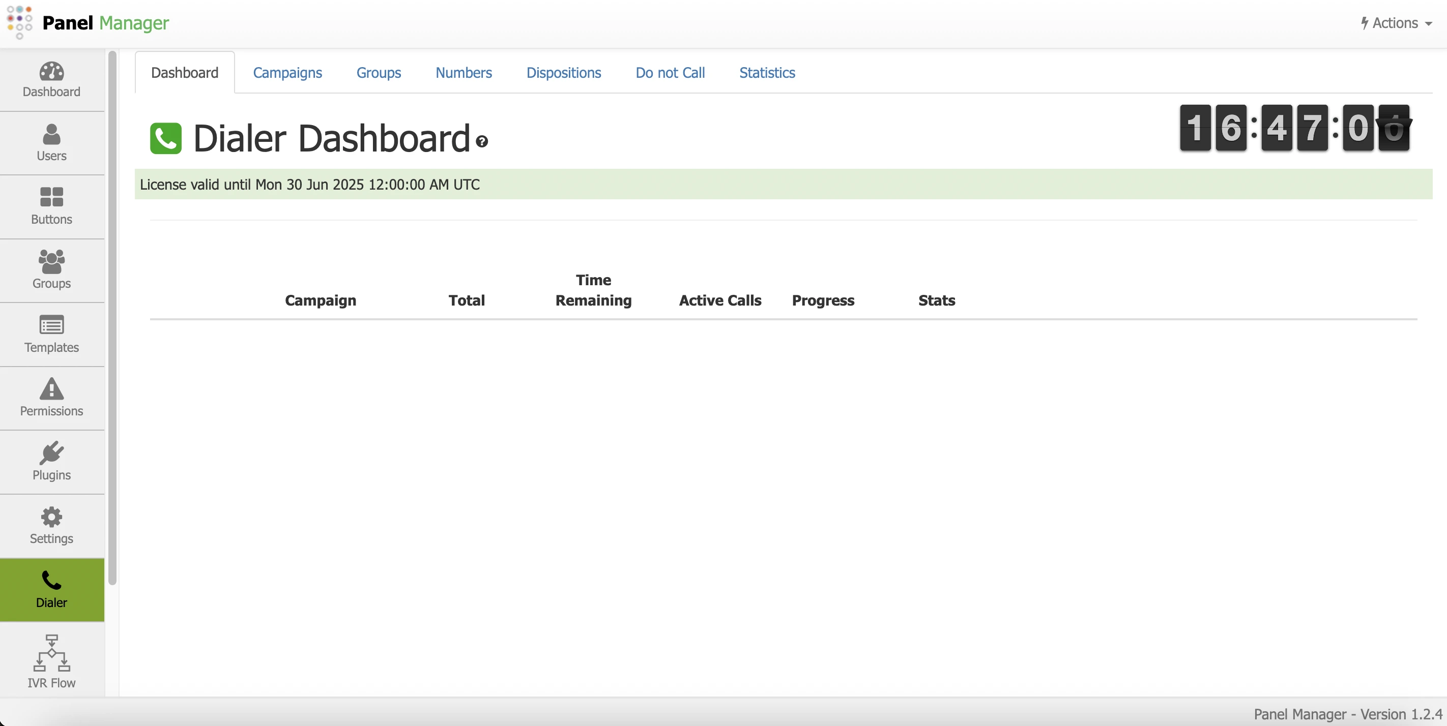 Panel Manager Dialer