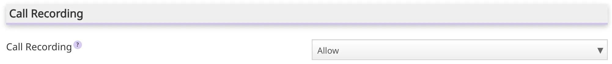 Routes recording options