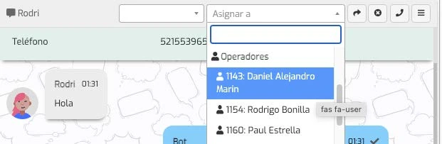 Transfer to another agent