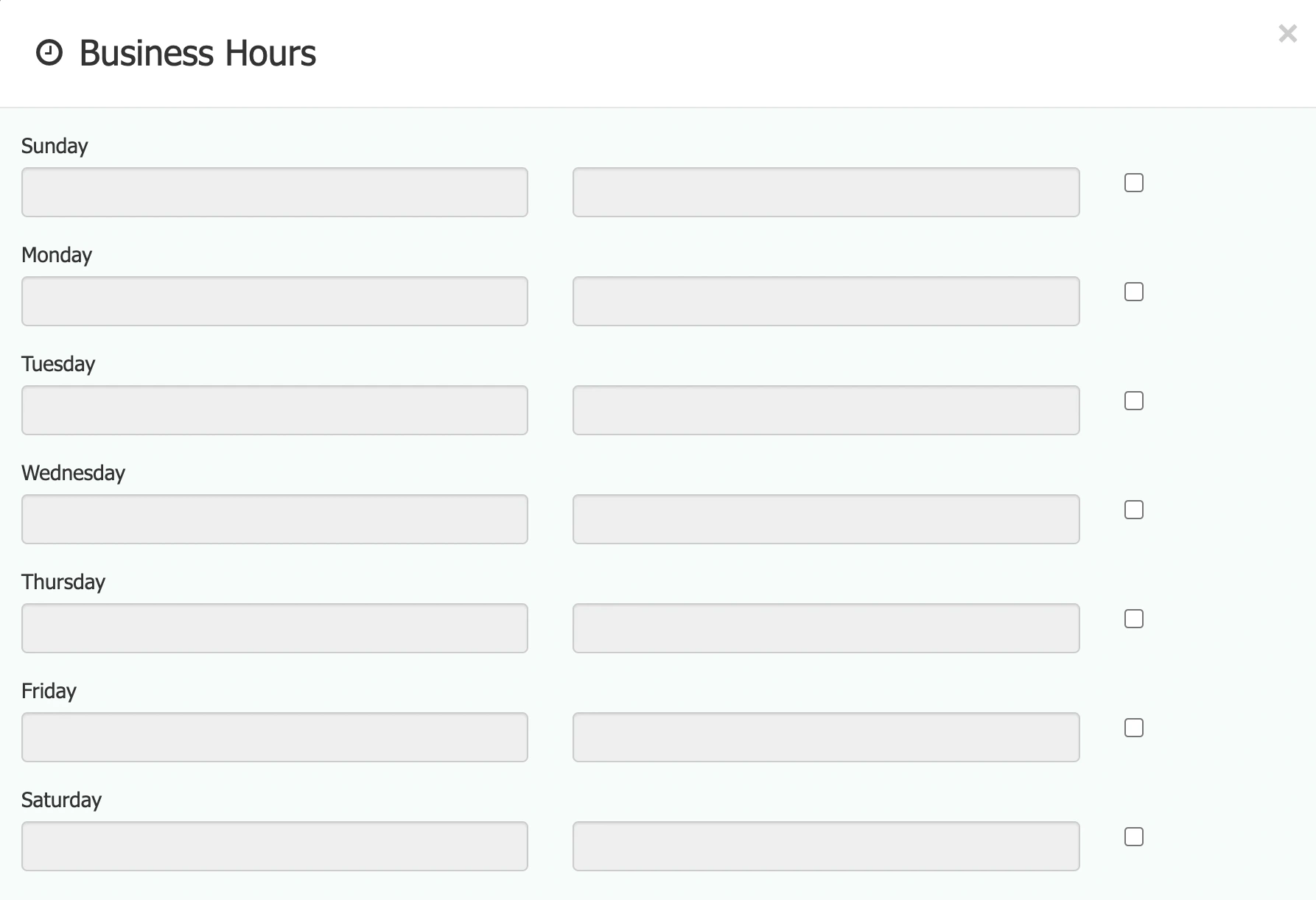 Webchat business hours parameters 1